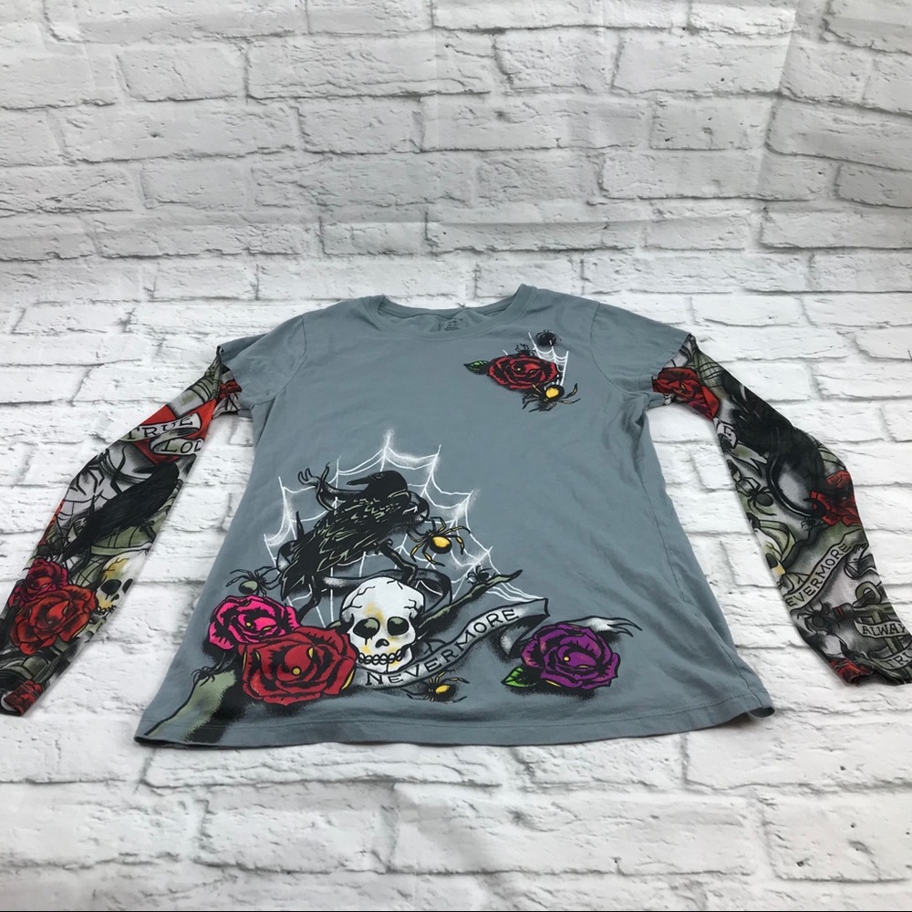 True love Women’s Jr Top Tattoo Sleeves sz 15-17